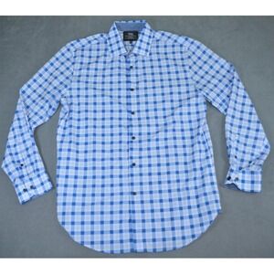 WRK Shirt Mens 4 Way Stretch Dress Button Up Sz 16.5 Geometric Print